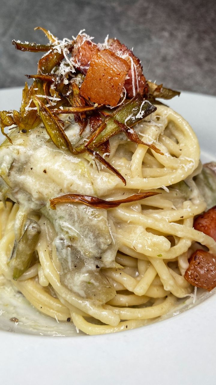 Gricia con carciofi